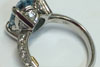 4ct Aquamarine and Diamond ring in palladium